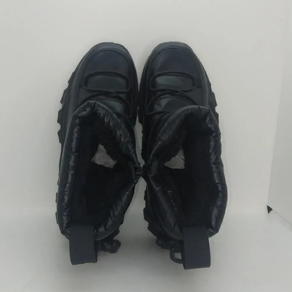 Dream Pairs Girls Pre-owned Puffy Black Winter Zip Up Boots - sz. 2